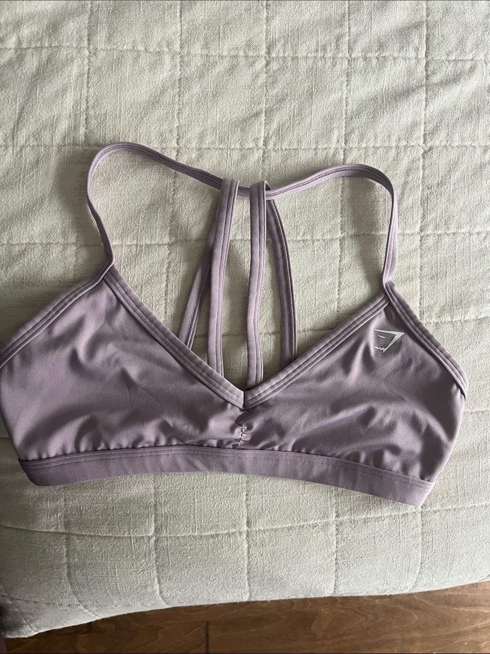 Gymshark Minimal Strappy Back Sports Bra in Warm Lilac